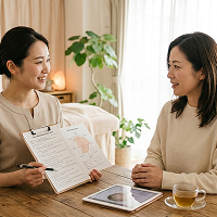 オーダーメイド背術の提案をしている写真